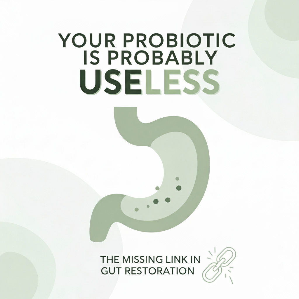 Your Probiotic is Probably Useless: The Missing Link in Gut Restoration